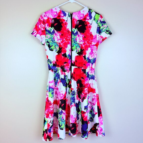 MILLY for DesigNation Floral Fit & Flare Dress Women’s 8 - Picture 2 of 10